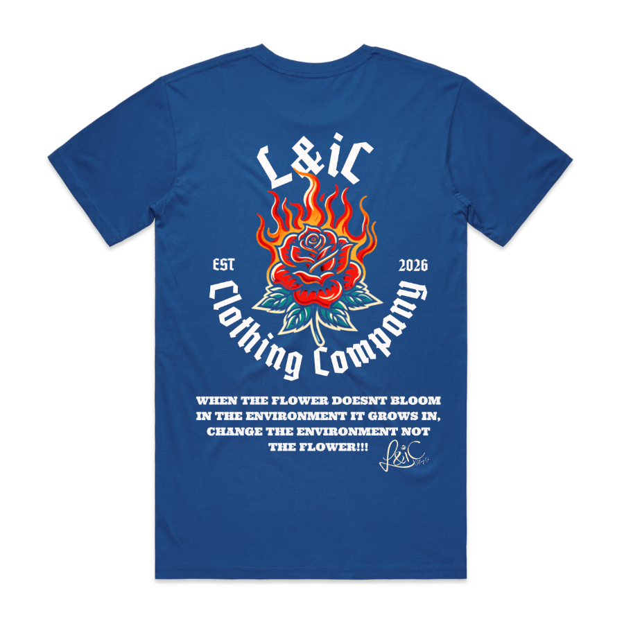 L&ic Flaming Rose Graphic Tee