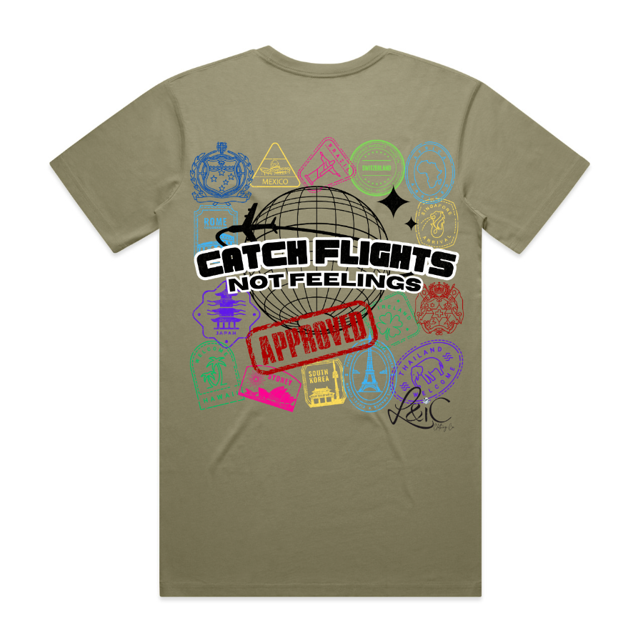 Catch Flights Not Feelings Stamp Tee